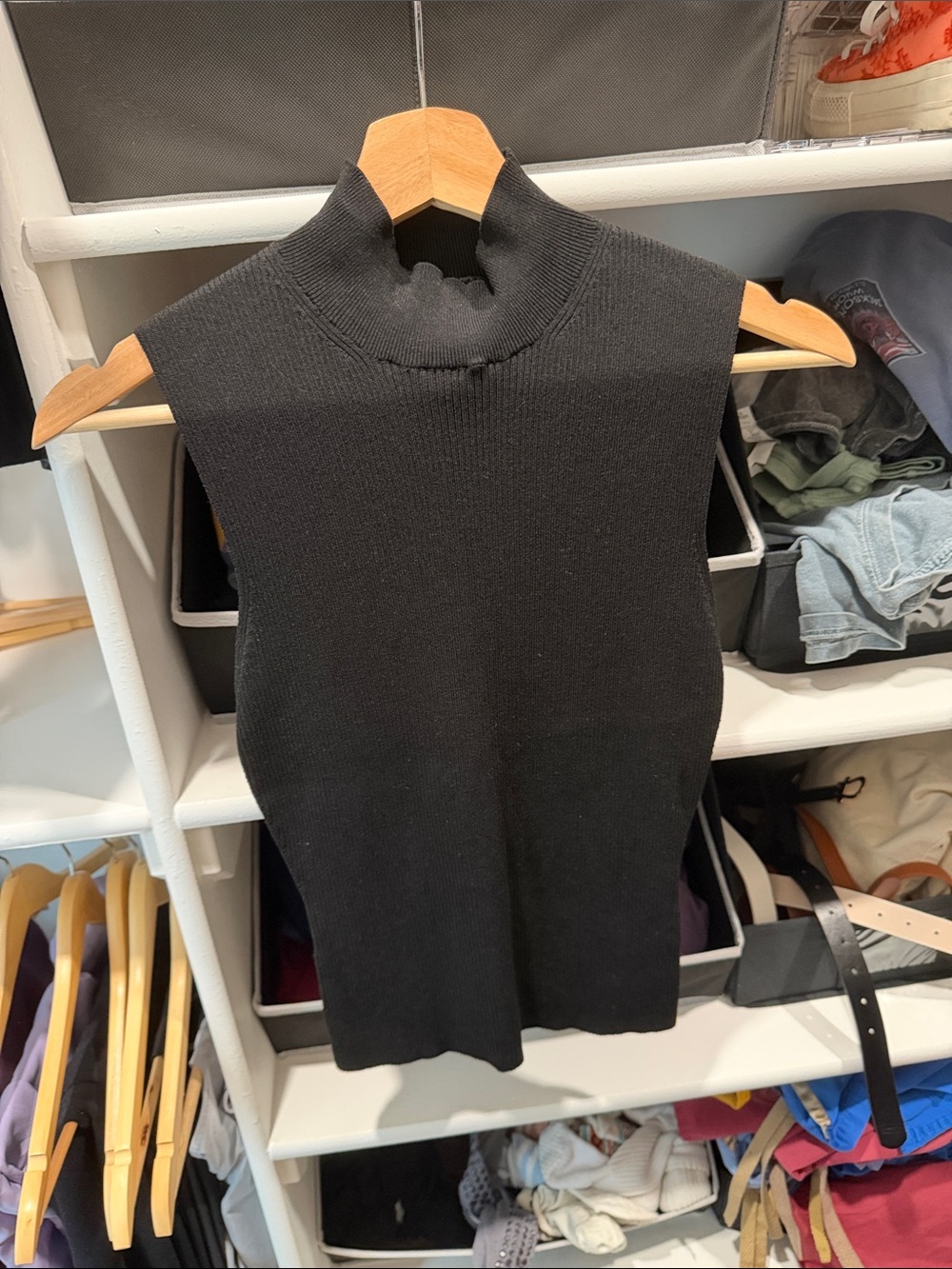 Express Black Sleeveless Turtleneck Sweater Vest